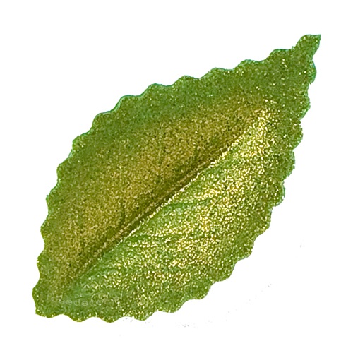 listki waflowe pozlacane zielone