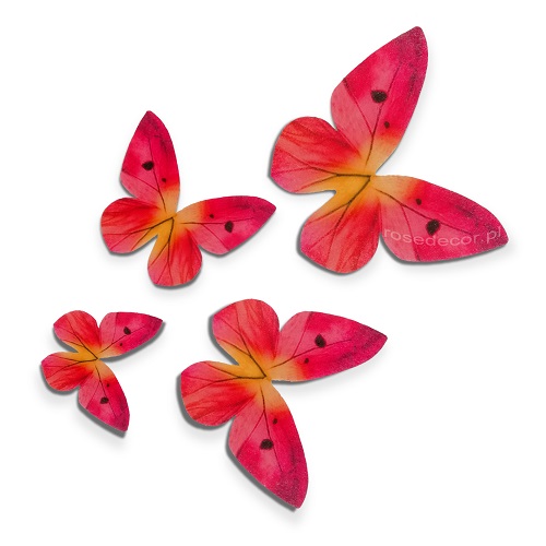 motylki waflowe rozowe